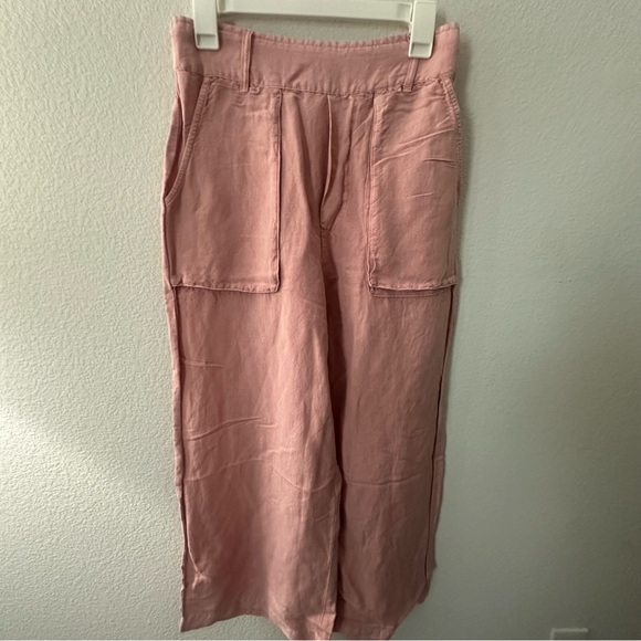Young Fabulous & Broke Pink Matching Set – Top & Wide-Leg Pants - Picture 1 of 8